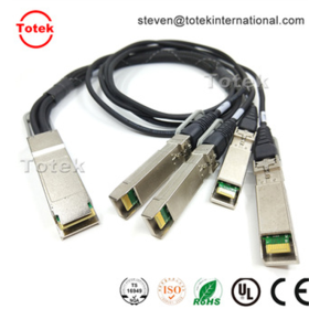TE 2821033-1 QSFP to 4 SFP+ 28Gbps Copper Cable Assemblies